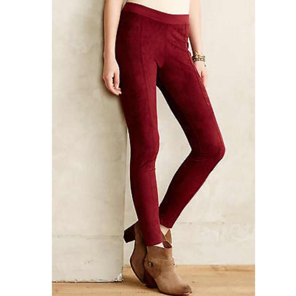 Anthropologie Faux Suede Leggings